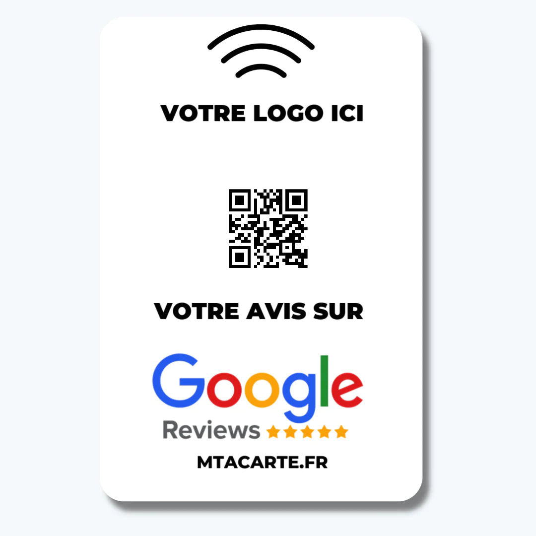 Carte avis Google fabriquée en Guadeloupe