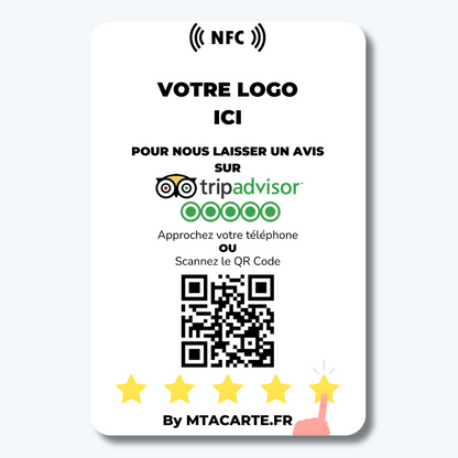 Carte avis TRIPADVISOR avec Logo